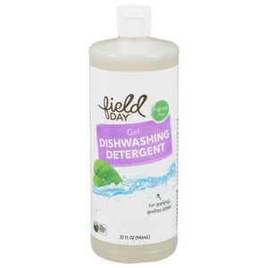 Field Day Dishwashing Detergent Gel Fragrance Free 12/32 OZ [UNFI #2970416] T