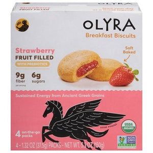 Olyra Breakfast Biscuits Strawberry Fruit Filled 6/5.3 OZ [UNFI #3005865] [ebt]