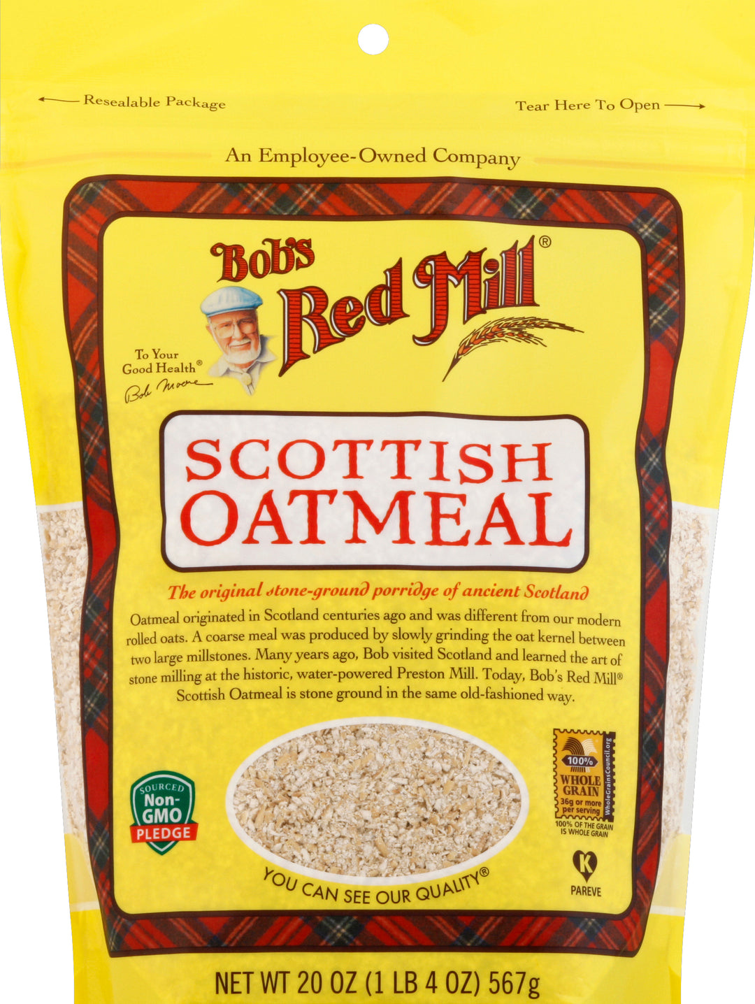 Bobs Red Mill Oatmeal Scottish 4/20 OZ [UNFI #2270510] [ebt]