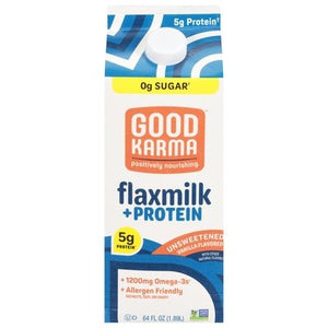 Good Karma Flaxmilk + Protein Vanilla Flavored Unsweetened 6/64 OZ [UNFI #1202035] [ebt]