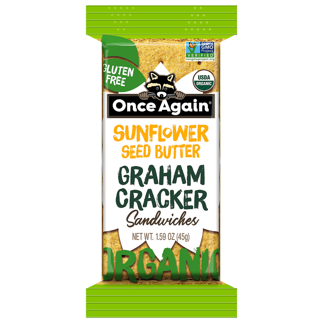 Once Again Graham Cracker Sandwiches Organic Sunflower Seed Butter 8/1.59 OZ [UNFI #2792240] [ebt]