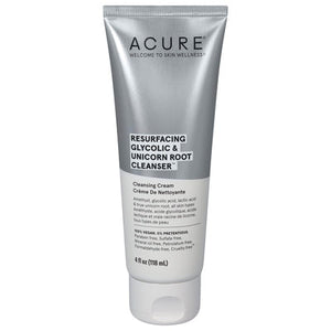 Acure Cleansing Cream Resurfacing Glycolic & Unicorn Root Cleanser 1/4 OZ [UNFI #2532927] T