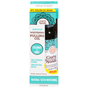 Gurunanda Pulling Oil Coconut + Mint Whitening Natural 1/8 OZ [UNFI #3021078] T
