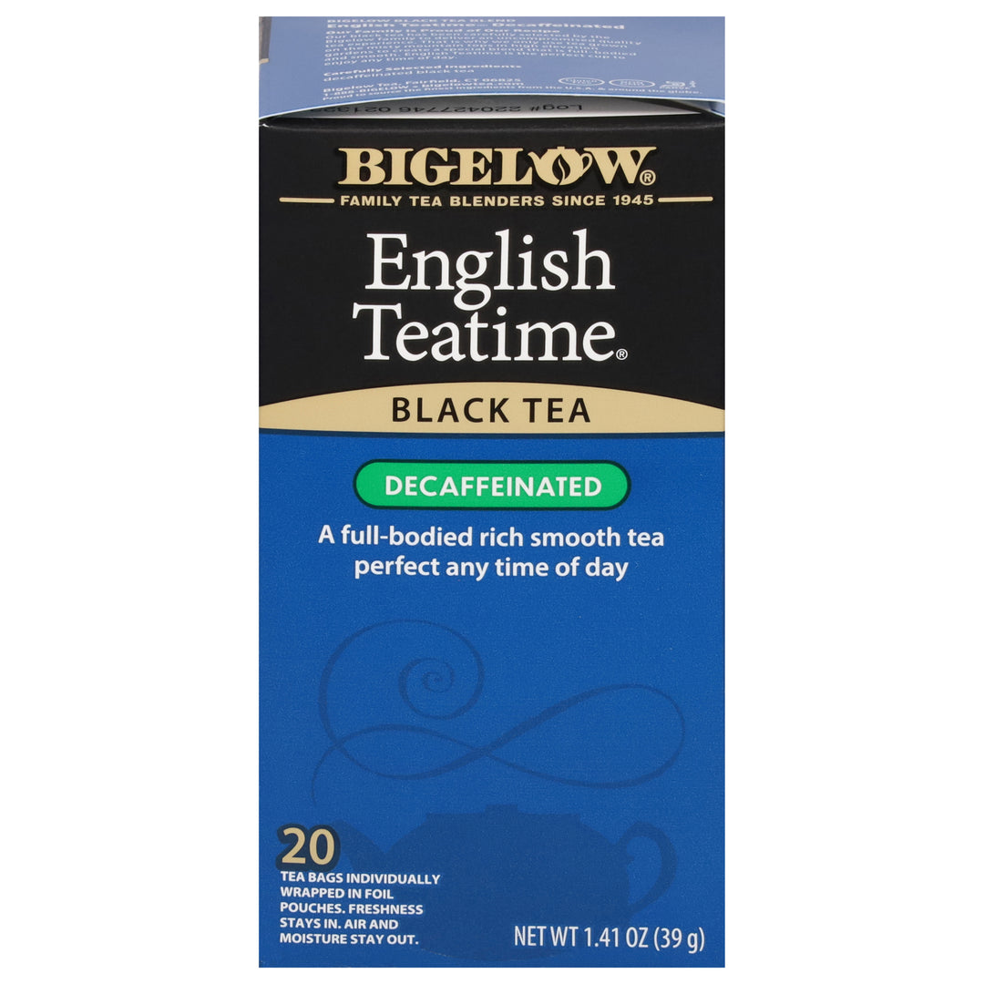 Bigelow Black Tea Decaffeinated English Teatime Tea Bags 6/20 BAG [UNFI #0789339] [ebt]