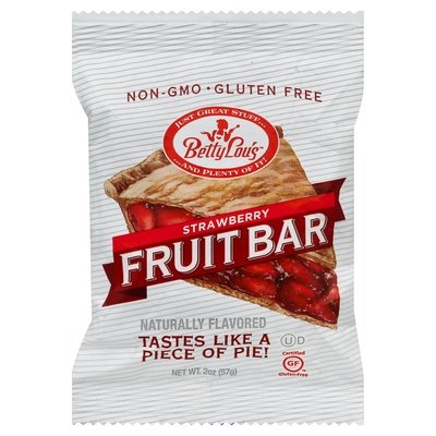 Betty Lous Fruit Bar Strawberry 12/2 OZ [UNFI #0813261] [ebt]