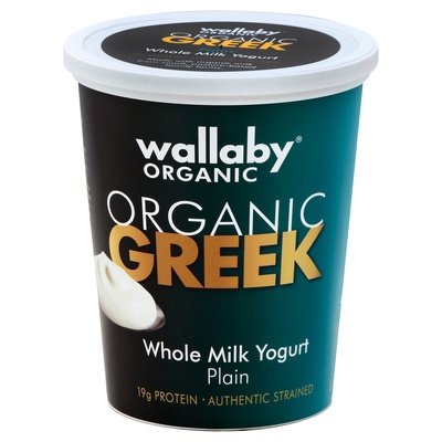 Wallaby Organic Yogurt Greek Whole Milk Authentic Strained Plain 6/32 OZ [UNFI #1507862] [ebt]