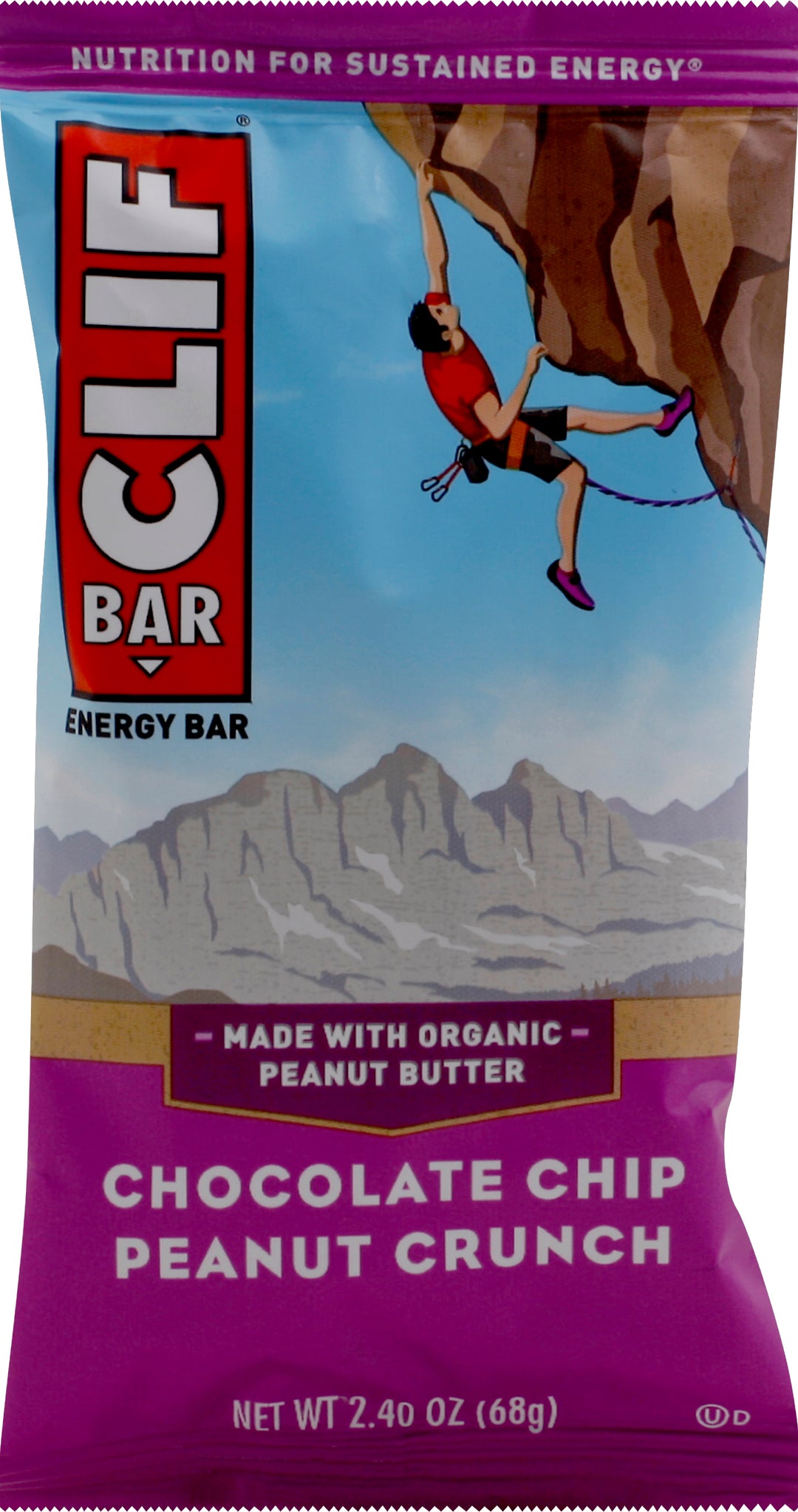 Clif Bar Energy Bar Chocolate Chip Peanut Crunch 12/2.4 OZ [UNFI #0554865] [ebt]