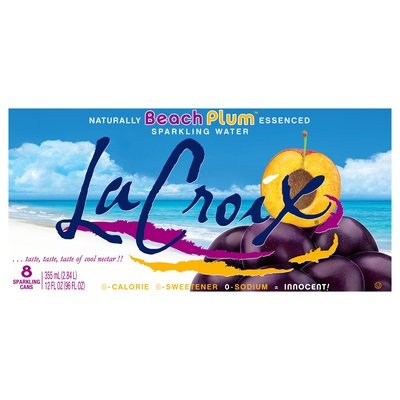 LACRX SPRKLNG WTR BEACH PLUM 3/8/12 OZ [UNFI #2726438] [ebt] D