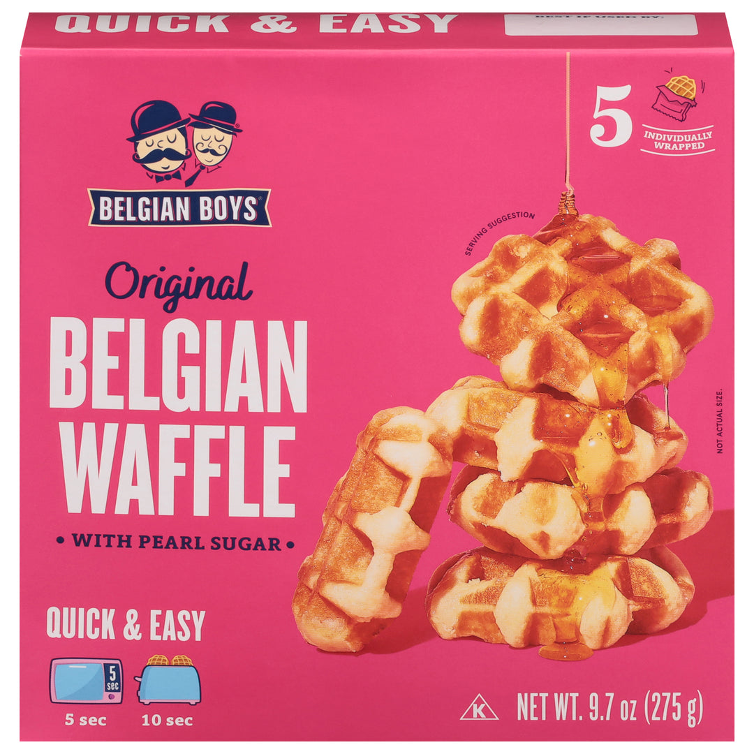 Belgian Boys Belgian Waffle with Pearl Sugar Original 5/9.7 OZ [UNFI #2650398] [ebt]