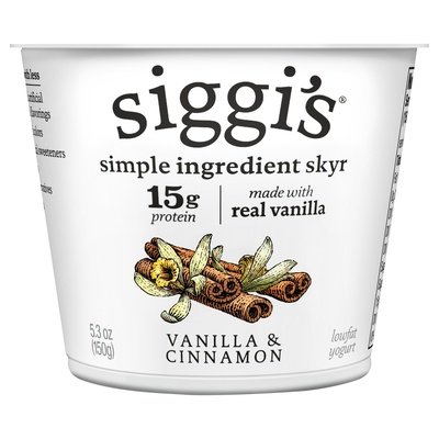 Siggis Yogurt Lowfat Vanilla & Cinnamon 12/5.3 OZ [UNFI #2245470] [ebt]