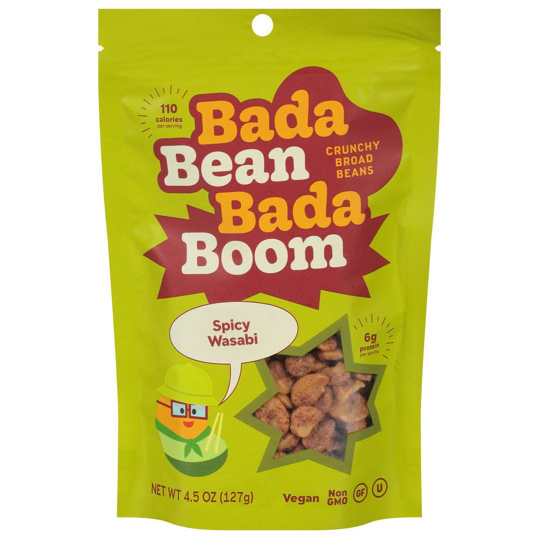 Bada Bean Bada Boom Broad Beans Crunchy Spicy Wasabi 6/4.5 OZ [UNFI #2782167] [ebt]