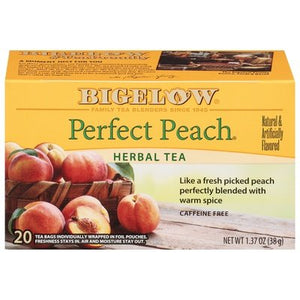 Bigelow Herbal Tea Caffeine Free Perfect Peach Tea Bags 6/20 Bag [UNFI #0887760] [ebt]