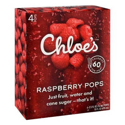 Chloes Pops Raspberry 6/4/2.5 OZ [UNFI #1581834] [ebt]