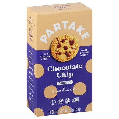 Partake Foods Cookies Chocolate Chip Crunchy 6/5.5 OZ [UNFI #2294882] [ebt]