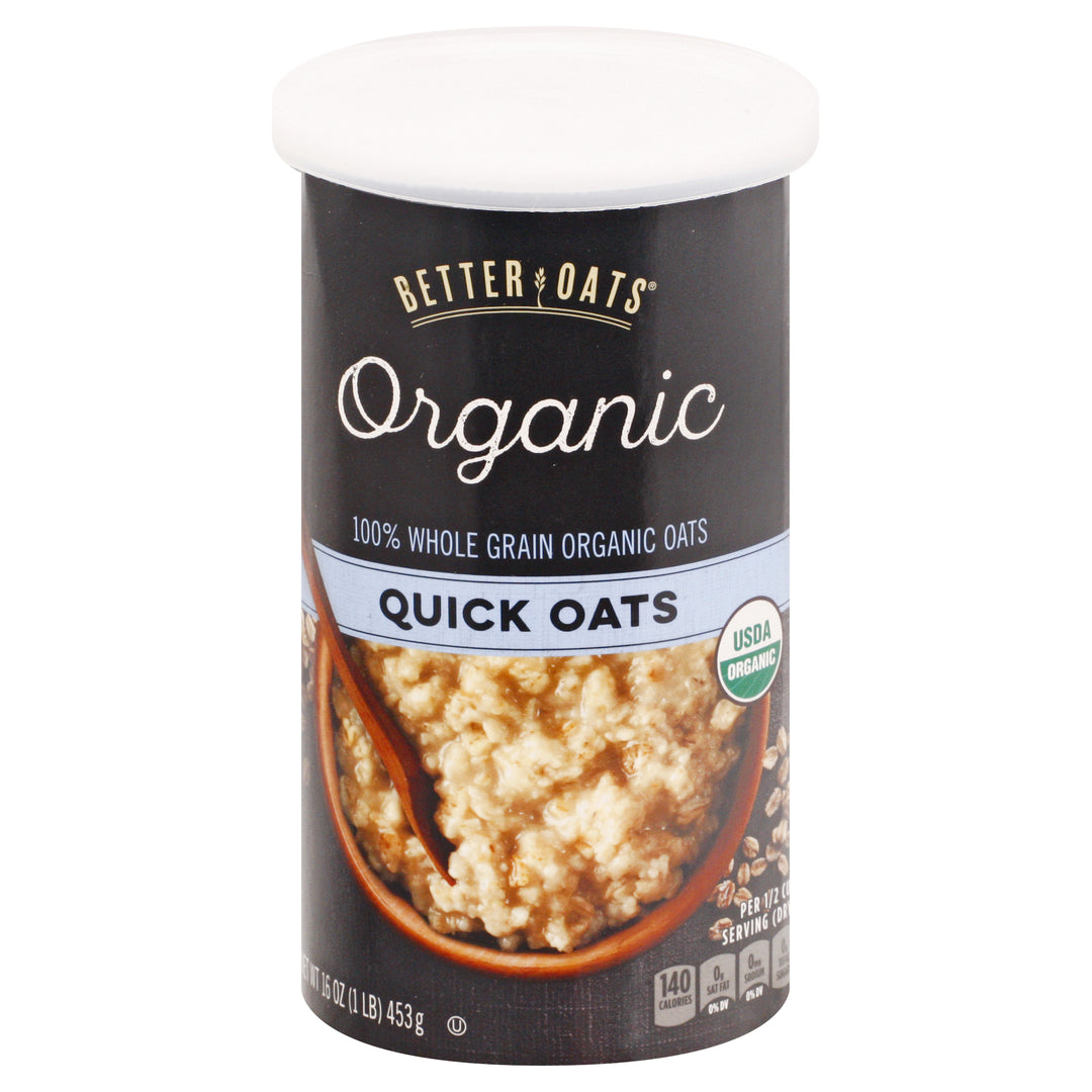 Better Oats Oats Organic 100% Whole Grain Quick 12/16 OZ [UNFI #1581388] [ebt]