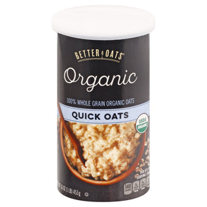 Better Oats Oats Organic 100% Whole Grain Quick 12/16 OZ [UNFI #1581388] [ebt]