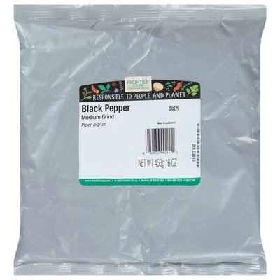 Frontier Nat Prod Co-Op Black Pepper Medium Grind 1 Lb [UNFI #0311324] [ebt]