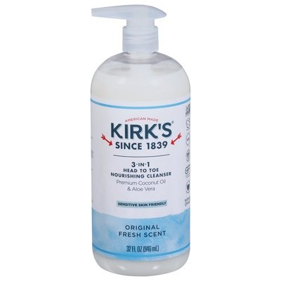 Kirks Cleanser Nourishing Original Fresh Scent Head to Toe 3-in-1 32 OZ [UNFI #2303584] T