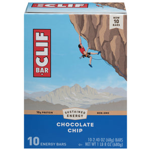 Clif Bar Energy Bars Chocolate Chip 4/24 OZ [UNFI #3076122] [ebt]