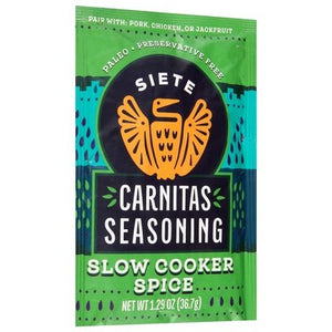 Siete Carnitas Seasoning Slow Cooker Spice 12/1.29OZ [UNFI #2675106] [ebt]