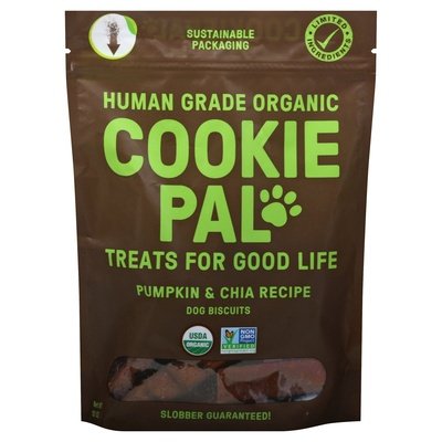 Cookie Pal Dog Biscuits Human Grade Organic Pumpkin & Chia Recipe 8/10 OZ [UNFI #2904258] T