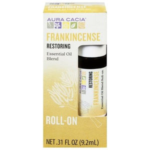 Aura Cacia Essential Oil Blend Restoring Frankincense Roll-On 4/.31 OZ [UNFI #2071579] T