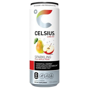 Celsius Energy Drink Fuji Apple Pear Sparkling 12/12 OZ [UNFI #2484731] [ebt] D