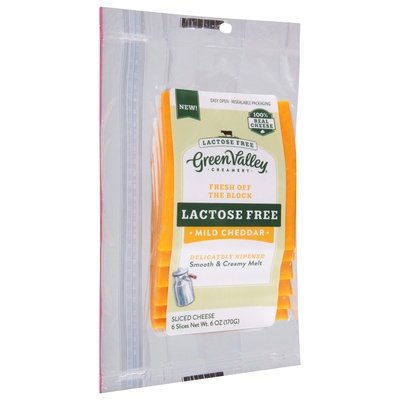 Green Valley Creamery Sliced Cheese Lactose Free Mild Cheddar 12/6 OZ [UNFI #2818920] [ebt]