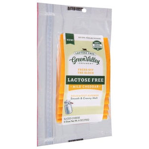 Green Valley Creamery Sliced Cheese Lactose Free Mild Cheddar 12/6 OZ [UNFI #2818920] [ebt]