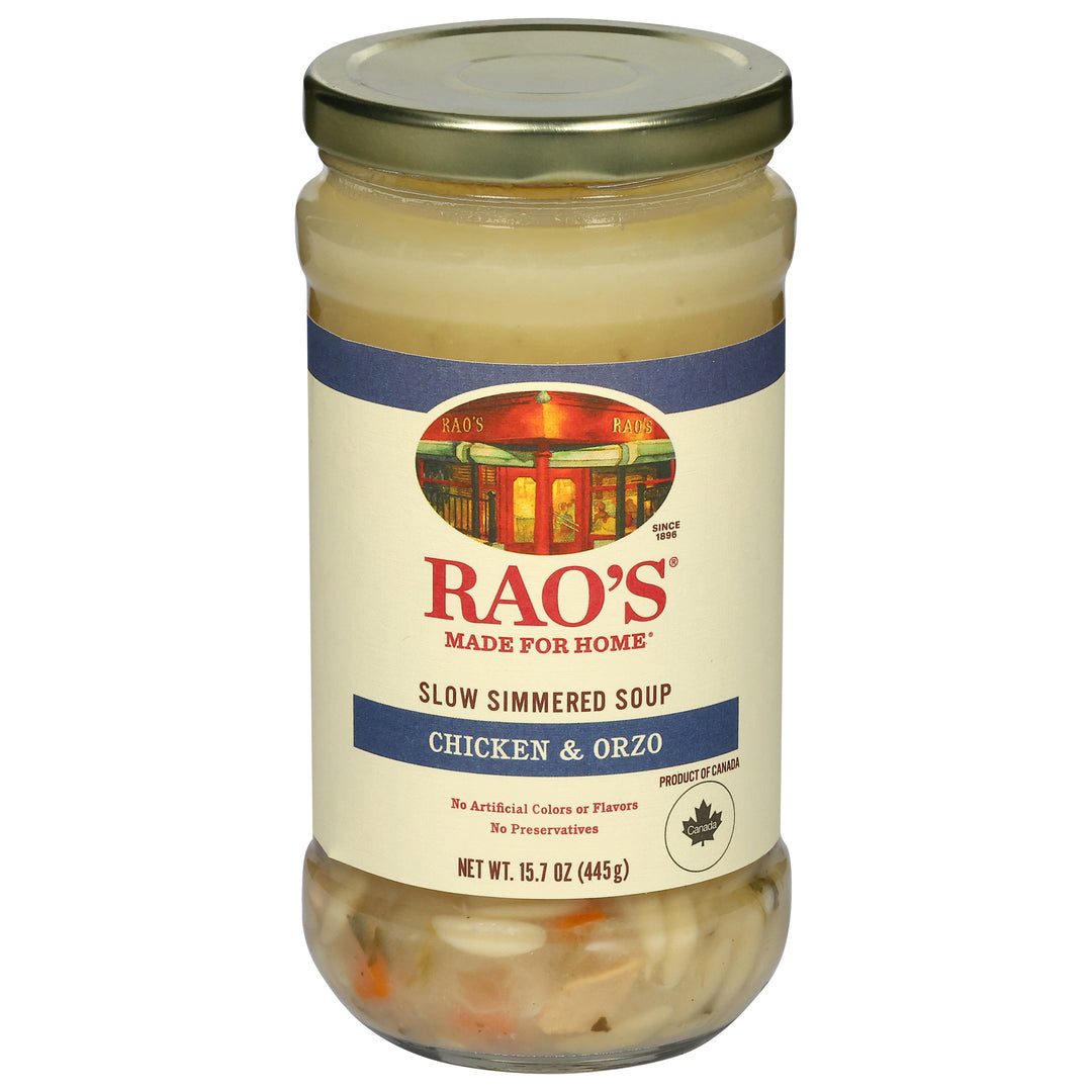 Raos Soup Chicken & Orzo Slow Simmered 6/15.7 OZ [UNFI #3070091] [ebt]