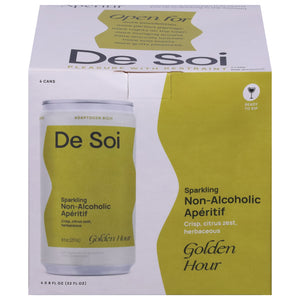 De Soi Aperitif Non-Alcoholic Golden Hour Sparkling 6/4/8 FZ [UNFI #3001757] [ebt] D