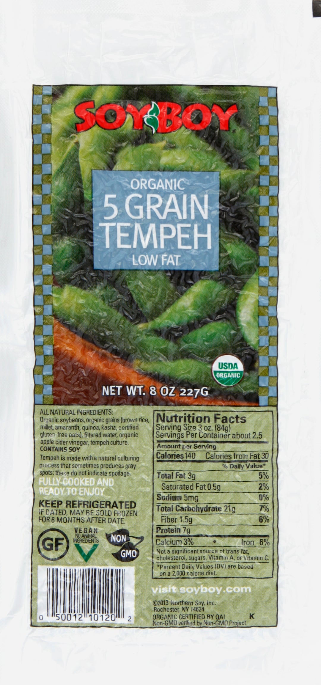 Soy Boy Tempeh 5 Grain Organic 12/8 OZ [UNFI #0118067] [ebt]