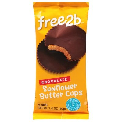Free2B Sunflower Butter Cups Chocolate 12/1.4 OZ [UNFI #2522316] [ebt]