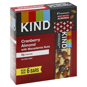 Kind Bars Cranberry Almond with Macadamia Nuts 6/6/1.4 OZ [UNFI #3185030] [ebt]