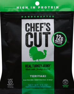 Chefs Cut Jerky Real Turkey Teriyaki 8/2.5 OZ [UNFI #1798354] [ebt]