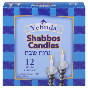 Yehuda Candles Shabbos White 24/12 Ea [UNFI #0998096] T