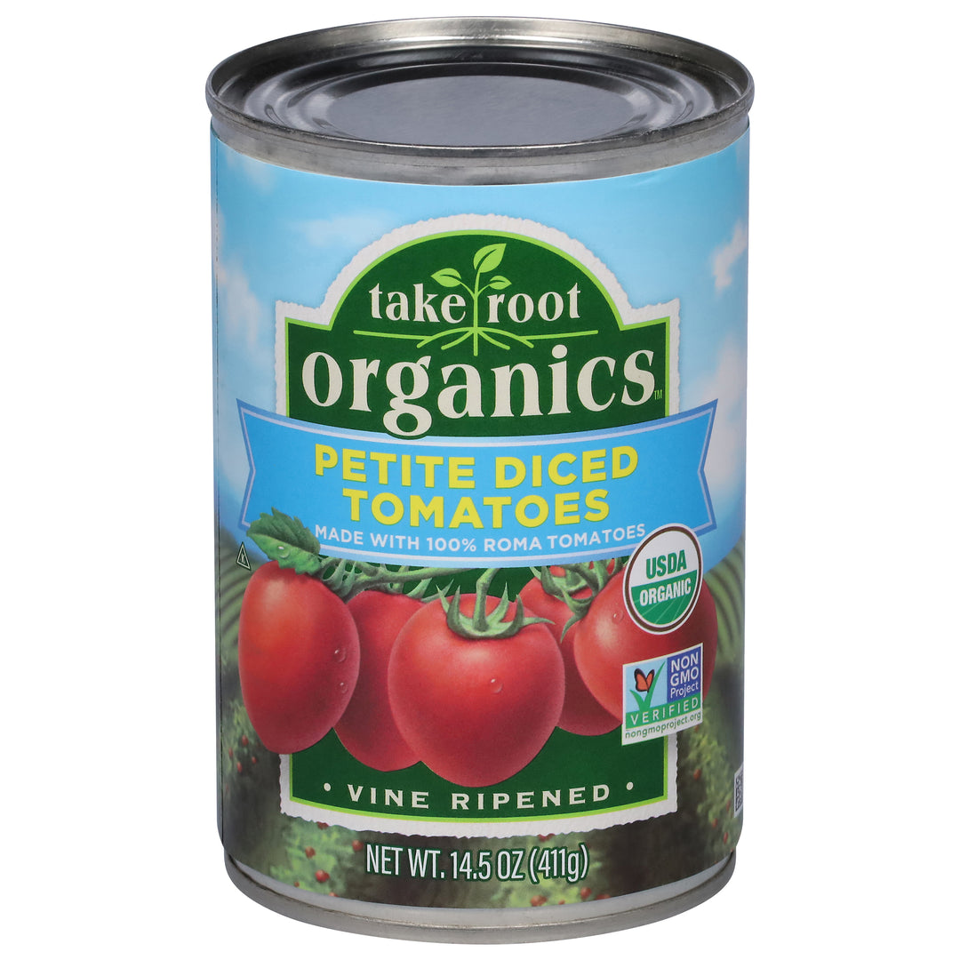 Take Root Organics Tomatoes Petite Diced 12/14.5 OZ [UNFI #3017407] [ebt]
