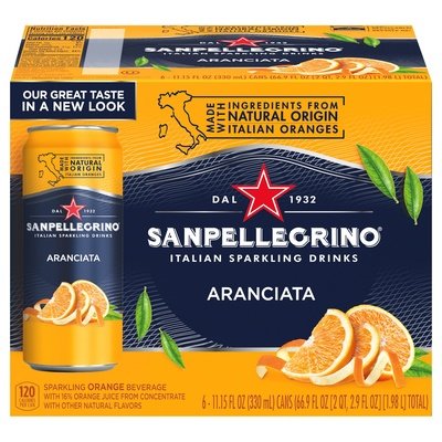 Sanpel Sparkling Bev Aranciata 4/6/11.15Z [UNFI #2802643] [ebt] D