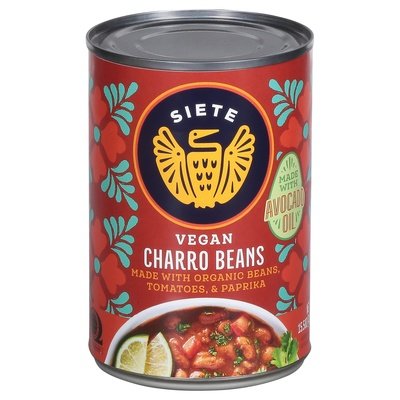 Siete Charro Beans Vegan 12/15.5 Z [UNFI #2885093] [ebt]