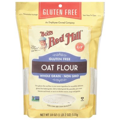 Bobs Red Mill Oat Flour Gluten Free Whole Grain 4/18 OZ [UNFI #2596435] [ebt]