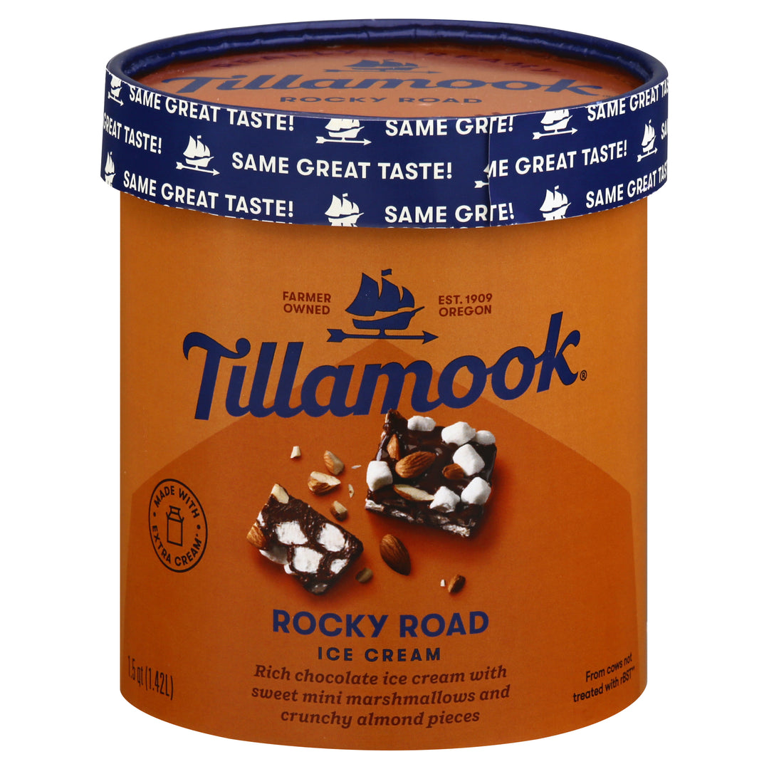 Tillamook Ice Cream Rocky Road 6/1.5 QT [UNFI #2686004] [ebt]