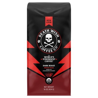 Death Wish Coffee Coffee Whole Bean Dark Roast 6/16 OZ [UNFI #2522449] [ebt]