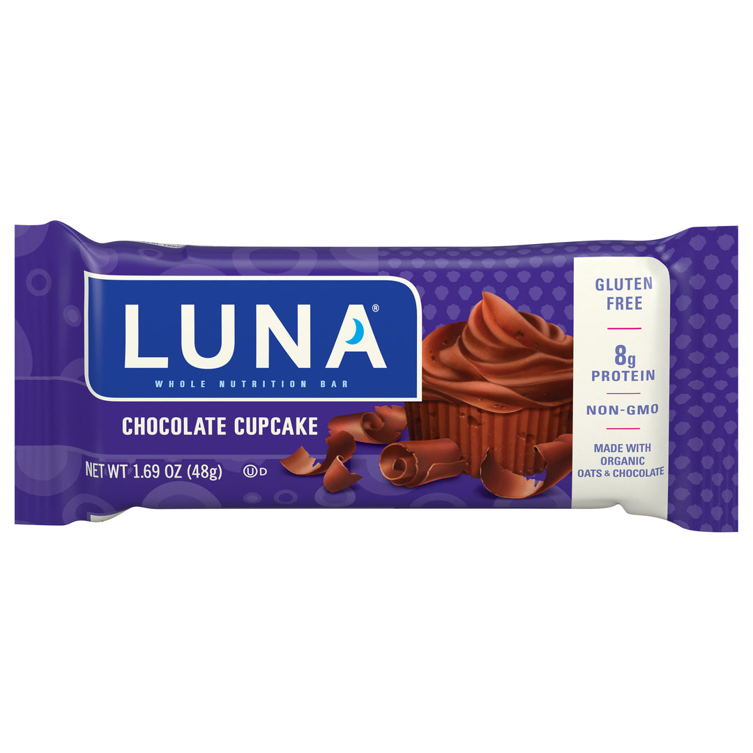 Clif Luna Nutrition Bar Whole Chocolate Cupcake 15/1.69 OZ [UNFI #1620871] [ebt]