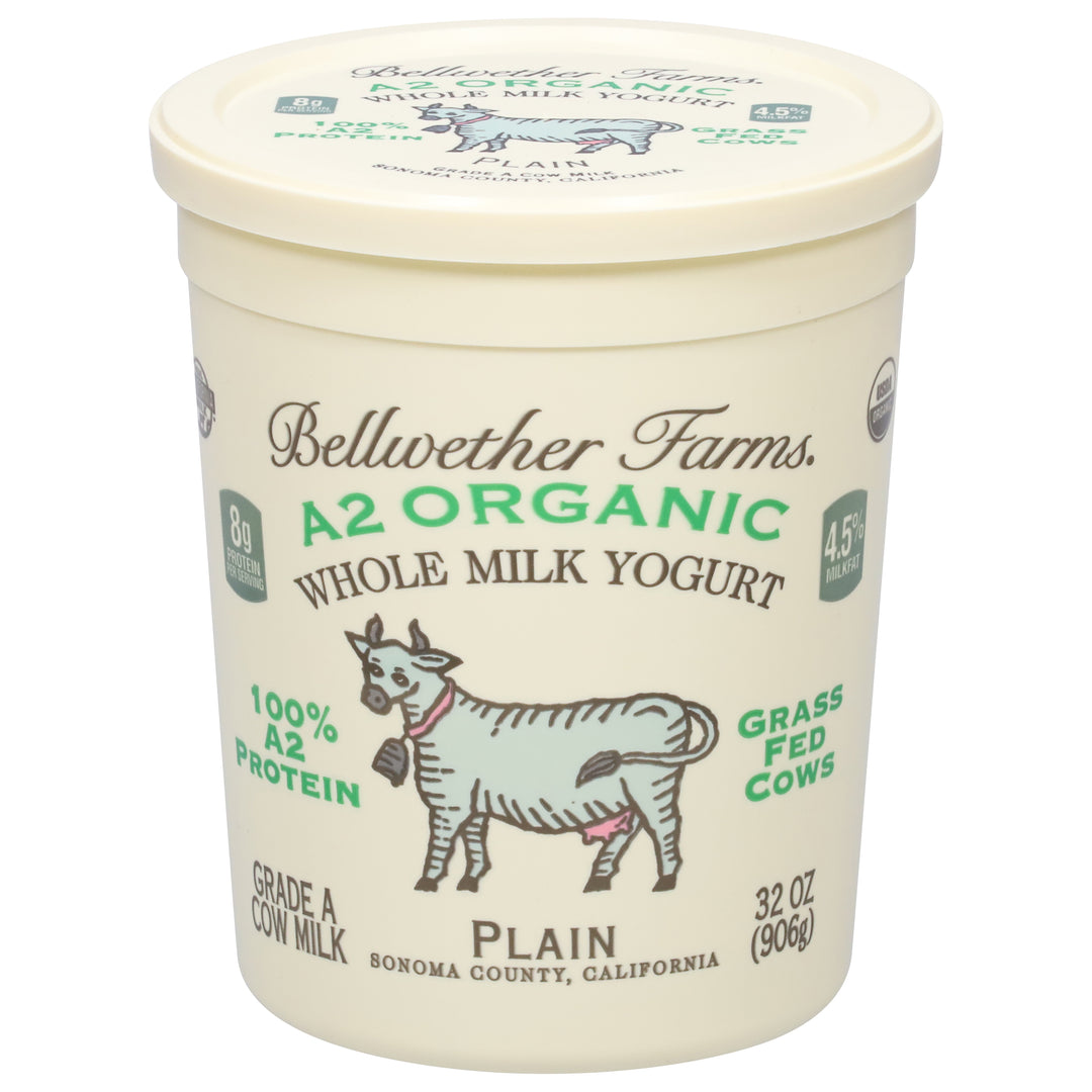 Bellwether Farms Yogurt Plain Whole Milk Cow Milk 6/32 OZ [UNFI #2243871] [ebt]
