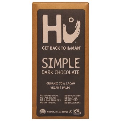 Hu Dark Chocolate Organic Simple 70% Cacao 12/2.1 OZ [UNFI #2738912] [ebt]