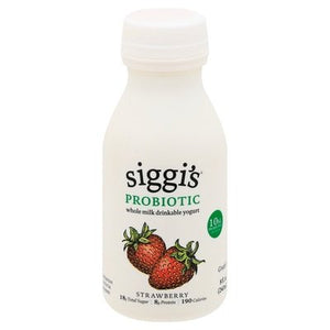 Siggis Drinkable Yogurt Whole Milk Strawberry Probiotic 9/8 OZ [UNFI #2281467] [ebt]