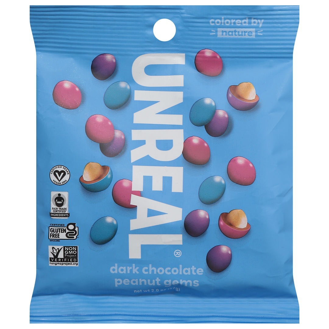 Unreal Dark Chocolate Peanut Gems 9/2 OZ [UNFI #3187291] [ebt]