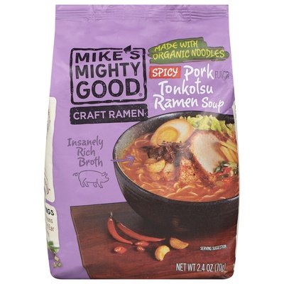 Mikes Mighty Good Tonkotsu Ramen Soup Pork Flavor Spicy 7/2.1 OZ [UNFI #2257798] [ebt]