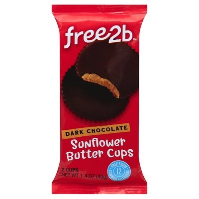 Free2B Sunflower Butter Cups Dark Chocolate 12/1.4 OZ [UNFI #2522308] [ebt]