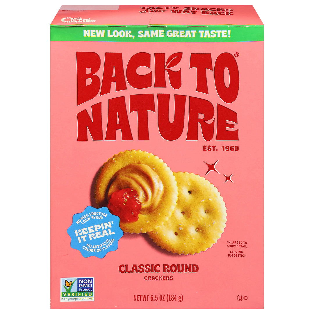 Back To Nature Crackers Classic Round 6/6.5 OZ [UNFI #3138047] [ebt]